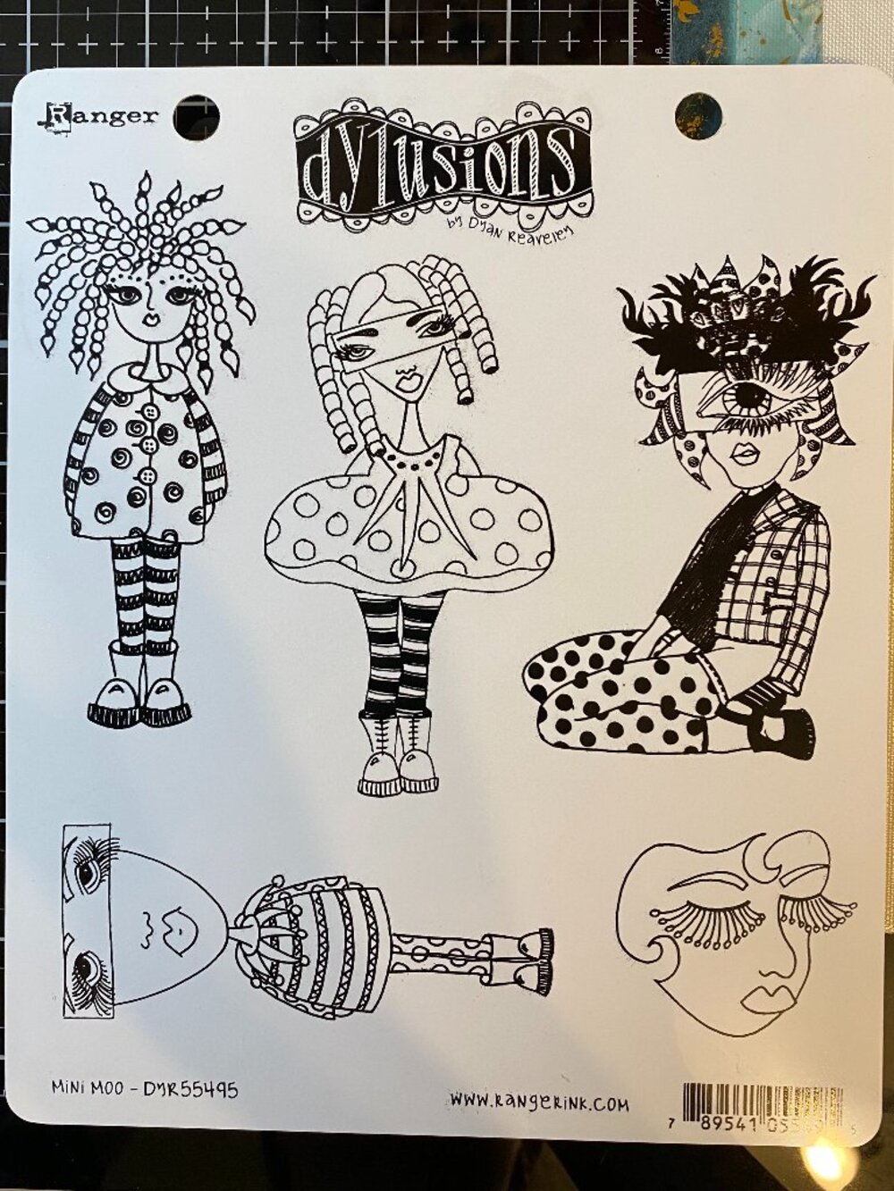 Dylusions Stamp Set: DYR55495-Mini Moo